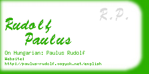 rudolf paulus business card